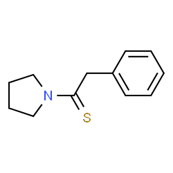 ChemSpider 2D Image | 2-Phenyl-1-(1-pyrrolidinyl)ethanethione | C12H15NS