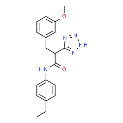 ChemSpider 2D Image | N-(4-Ethylphenyl)-3-(3-methoxyphenyl)-2-(2H-tetrazol-5-yl)propanamide | C19H21N5O2