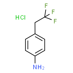ChemSpider 2D Image | 4-(2,2,2-Trifluoroethyl)aniline hydrochloride (1:1) | C8H9ClF3N