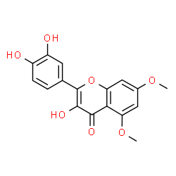 ChemSpider 2D Image | 2-(3,4-Dihydroxyphenyl)-3-hydroxy-5,7-dimethoxy-4H-chromen-4-one | C17H14O7