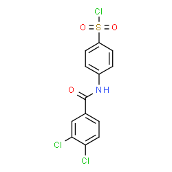 ChemSpider 2D Image | 4-[(3,4-Dichlorobenzoyl)amino]benzenesulfonyl chloride | C13H8Cl3NO3S
