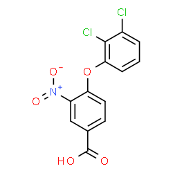 ChemSpider 2D Image | 4-(2,3-Dichlorophenoxy)-3-nitrobenzoic acid | C13H7Cl2NO5