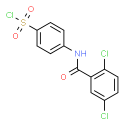 ChemSpider 2D Image | 4-[(2,5-Dichlorobenzoyl)amino]benzenesulfonyl chloride | C13H8Cl3NO3S