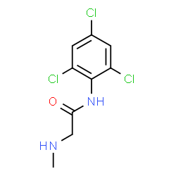ChemSpider 2D Image | N~2~-Methyl-N-(2,4,6-trichlorophenyl)glycinamide | C9H9Cl3N2O