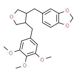 ChemSpider 2D Image | 5-{[4-(3,4,5-Trimethoxybenzyl)tetrahydro-3-furanyl]methyl}-1,3-benzodioxole | C22H26O6