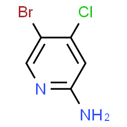 ChemSpider 2D Image | 5-Bromo-4-chloro-2-pyridinamine | C5H4BrClN2