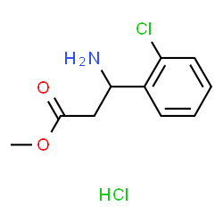 ChemSpider 2D Image | Methyl 3-amino-3-(2-chlorophenyl)propanoate hydrochloride (1:1) | C10H13Cl2NO2