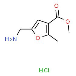 ChemSpider 2D Image | Methyl 5-(aminomethyl)-2-methyl-3-furoate hydrochloride (1:1) | C8H12ClNO3
