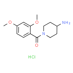 ChemSpider 2D Image | (4-Amino-1-piperidinyl)(2,4-dimethoxyphenyl)methanone hydrochloride (1:1) | C14H21ClN2O3