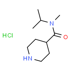 ChemSpider 2D Image | N-Isopropyl-N-methyl-4-piperidinecarboxamide hydrochloride (1:1) | C10H21ClN2O