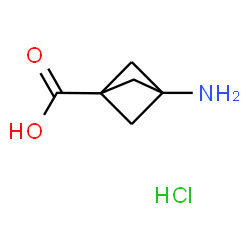 ChemSpider 2D Image | 3-aminobicyclo[1.1.1]pentane-1-carboxylic acid hydrochloride | C6H10ClNO2