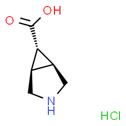 ChemSpider 2D Image | rac-(1R,5S,6s)-3-azabicyclo[3.1.0]hexane-6-carboxylic acid hydrochloride | C6H10ClNO2