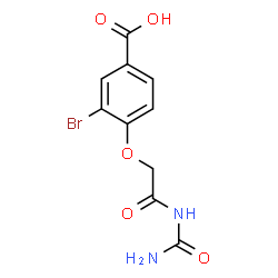 ChemSpider 2D Image | 3-Bromo-4-[2-(carbamoylamino)-2-oxoethoxy]benzoic acid | C10H9BrN2O5