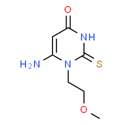 ChemSpider 2D Image | 6-AMINO-1-(2-METHOXYETHYL)-2-SULFANYLIDENE-3H-PYRIMIDIN-4-ONE | C7H11N3O2S