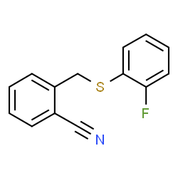 ChemSpider 2D Image | 2-{[(2-Fluorophenyl)sulfanyl]methyl}benzonitrile | C14H10FNS