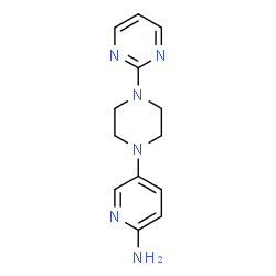ChemSpider 2D Image | 5-(4-pyrimidin-2-ylpiperazin-1-yl)pyridin-2-amine | C13H16N6