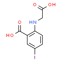 ChemSpider 2D Image | 2-[(Carboxymethyl)amino]-5-iodobenzoic acid | C9H8INO4