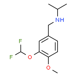 ChemSpider 2D Image | N-[3-(Difluoromethoxy)-4-methoxybenzyl]-2-propanamine | C12H17F2NO2