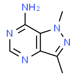 ChemSpider 2D Image | 1,3-Dimethyl-1H-pyrazolo[4,3-d]pyrimidin-7-amine | C7H9N5