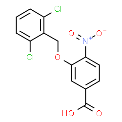 ChemSpider 2D Image | 3-[(2,6-Dichlorobenzyl)oxy]-4-nitrobenzoic acid | C14H9Cl2NO5