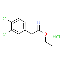 ChemSpider 2D Image | Ethyl 2-(3,4-dichlorophenyl)ethanimidate hydrochloride (1:1) | C10H12Cl3NO