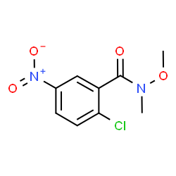 ChemSpider 2D Image | 2-Chloro-N-methoxy-N-methyl-5-nitrobenzamide | C9H9ClN2O4