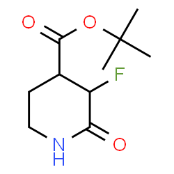 ChemSpider 2D Image | tert-Butyl 3-fluoro-2-oxopiperidine-4-carboxylate | C10H16FNO3