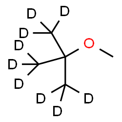 ChemSpider 2D Image | 2-Methoxy-2-(~2~H_3_)methyl(~2~H_6_)propane | C5H3D9O