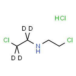 ChemSpider 2D Image | 2-Chloro-N-(2-chloroethyl)(~2~H_4_)ethanamine hydrochloride (1:1) | C4H6D4Cl3N