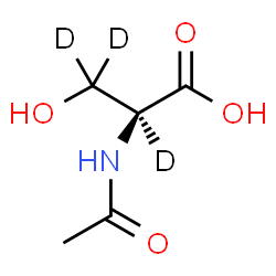 ChemSpider 2D Image | N-Acetyl-L-(2,3,3-~2~H_3_)serine | C5H6D3NO4