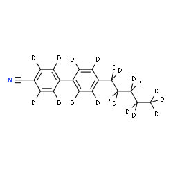 ChemSpider 2D Image | 4-Cyano-4'-pentyldiphenyl-d19 | C18D19N