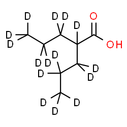 ChemSpider 2D Image | 2-Propylpentanoic-d15 Acid | C8HD15O2