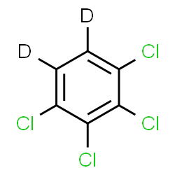 ChemSpider 2D Image | 1,2,3,4-Tetrachlorobenzene-d2 | C6D2Cl4