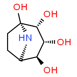 ChemSpider 2D Image | (1R,2R,3R,4S,5S)-8-Azabicyclo[3.2.1]octane-1,2,3,4-tetrol | C7H13NO4