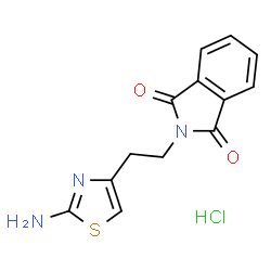 ChemSpider 2D Image | 2-(2-(2-Aminothiazol-4-yl)ethyl)isoindoline-1,3-dione hydrochloride | C13H12ClN3O2S