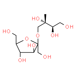 ChemSpider 2D Image | (2S,3R)-2,3,4-Trihydroxy-2-methylbutyl hex-2-ulofuranoside | C11H22O9