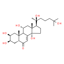 ChemSpider 2D Image | (2beta,3beta,5beta,9xi,11alpha)-2,3,11,14,20,25-Hexahydroxycholest-7-en-6-one | C27H44O7