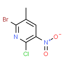 ChemSpider 2D Image | 2-bromo-6-chloro-3-methyl-5-nitro-pyridine | C6H4BrClN2O2