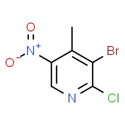ChemSpider 2D Image | 3-Bromo-2-chloro-4-methyl-5-nitropyridine | C6H4BrClN2O2