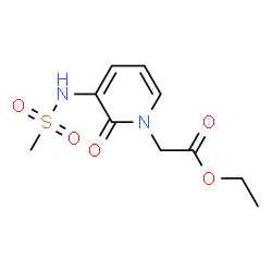 ChemSpider 2D Image | Ethyl {3-[(methylsulfonyl)amino]-2-oxo-1(2H)-pyridinyl}acetate | C10H14N2O5S