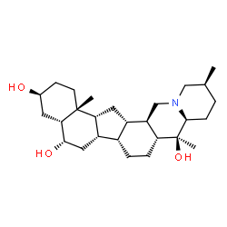 ChemSpider 2D Image | (3beta,6alpha,9beta,12beta,13alpha,14beta,17beta)-Cevane-3,6,20-triol | C27H45NO3