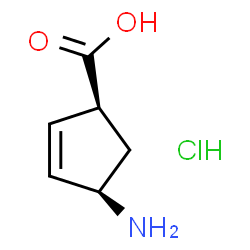ChemSpider 2D Image | (1S,4R)-4-Amino-2-cyclopentene-1-carboxylic acid hydrochloride (1:1) | C6H10ClNO2