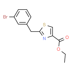 ChemSpider 2D Image | Ethyl 2-(3-bromobenzyl)thiazole-4-carboxylate | C13H12BrNO2S