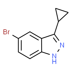 ChemSpider 2D Image | 5-Bromo-3-cyclopropyl-1H-indazole | C10H9BrN2