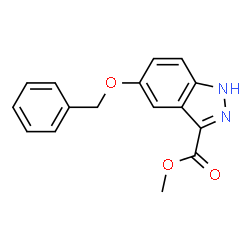 ChemSpider 2D Image | Methyl 5-(benzyloxy)-1H-indazole-3-carboxylate | C16H14N2O3