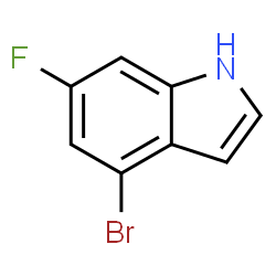 ChemSpider 2D Image | 4-Bromo-6-fluoro-1H-indole | C8H5BrFN