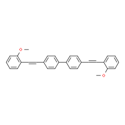 ChemSpider 2D Image | 4,4'-Bis[2-(2-methoxyphenyl)vinyl]biphenyl | C30H26O2