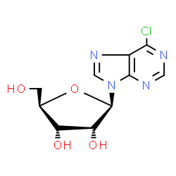 ChemSpider 2D Image | 6-Chloro-9-(beta-D-glycero-pentofuranosyl)-9H-purine | C10H11ClN4O4