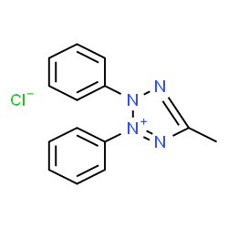 ChemSpider 2D Image | 5-Methyl-2,3-diphenyl-2H-tetrazol-3-ium chloride | C14H13ClN4