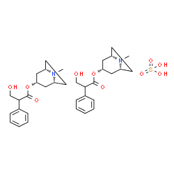 ChemSpider 2D Image | 8-Methyl-8-azabicyclo[3.2.1]oct-3-yl 3-hydroxy-2-phenylpropanoate sulfate (2:1) | C34H48N2O10S